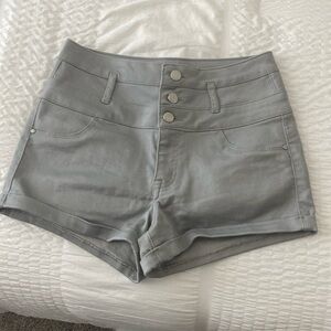 Refuge High Waisted Grey/Silver Shorts